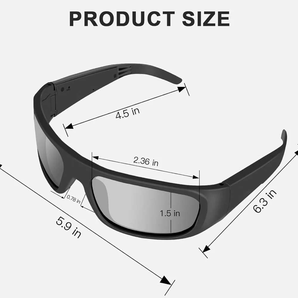 Bluetooth Smart Glasses - Black